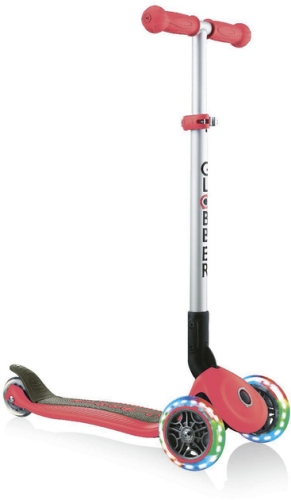 Scooter series PRIMO FOLDABLE LIGHTS, red, wheels with illumination, up to 50 kg, 3+, Globber (84886) / Balance Bikes № 5