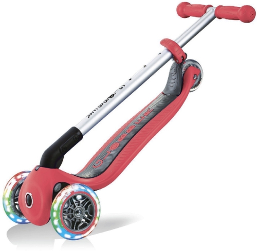 Scooter series PRIMO FOLDABLE LIGHTS, red, wheels with illumination, up to 50 kg, 3+, Globber (84886) / Balance Bikes № 2