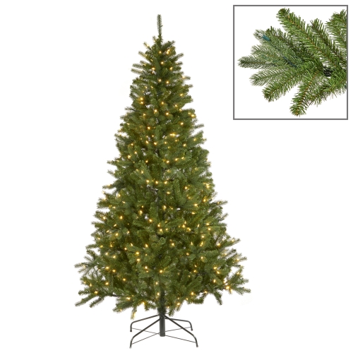Lighted Christmas tree French tips green 420 LEDs height 225cm, GoodWill (HE93049) / Christmas Decorations № 2