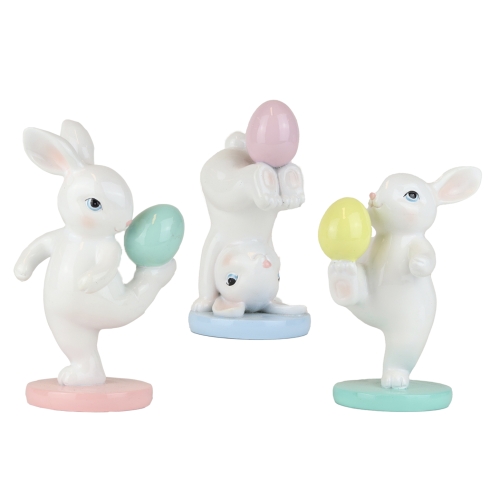 A rabbit playing with an egg in the assortment, 14 cm (material: rubber), GoodWill (67957) / NOIMAGE