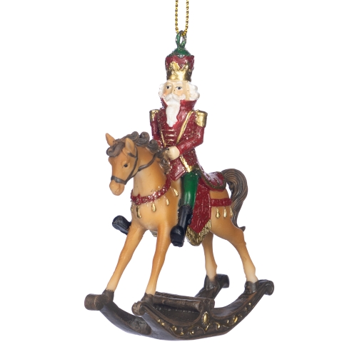 Christmas tree decoration Nutcracker on a horse height 10cm, GoodWill (MC38368) / Christmas Decorations