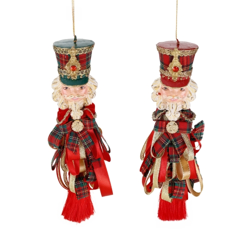 Christmas tree decoration Nutcracker with tassels in assortment red/green height 23cm, GoodWill (B87003) / Christmas Decorations