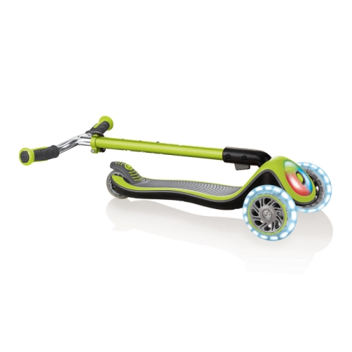 ELITE PRIME series GLOBBER scooter, green, illuminated wheels, up to 50 kg, 3+, 3 wheels (444-806) / Balance Bikes № 3 Kids Republic ELITE PRIME series GLOBBER scooter, green, illuminated wheels, up to 50 kg, 3+, 3 wheels (444-806) / Balance Bikes № 3