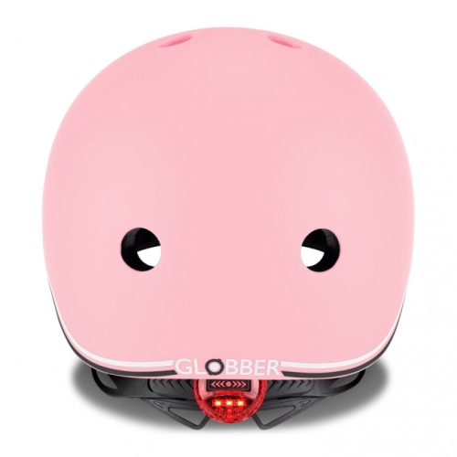 Шлем защитный детский GLOBBER GO UP LIGHTS, пастельный розовый, с фонариком, 45-51см (506-210) / Шлемы и перчатки № 4