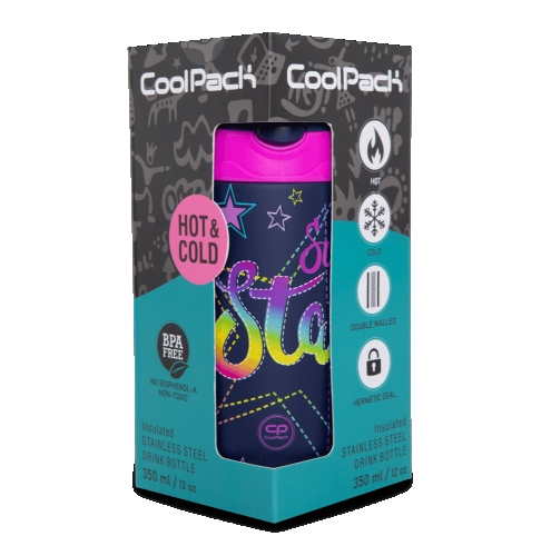 Бутылка для воды металлическая BONO 350 ml STARS, CoolPack (04738) / Поильники № 2 Kids Republic Бутылка для воды металлическая BONO 350 ml STARS, CoolPack (04738) / Поильники № 2