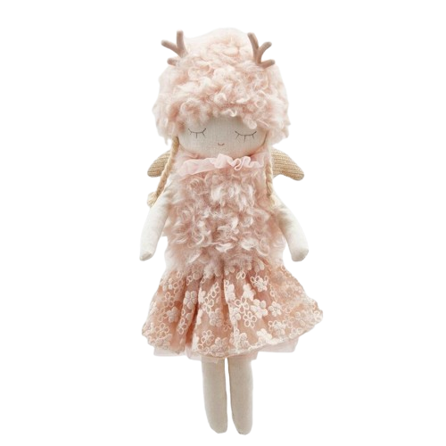 Декор кукла Ренна розовая высота 42см, Enzo De Gasperi (EDG Italy) 83965 / Новогодний декор