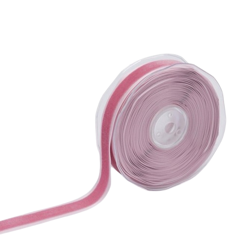 Двойная лента розовая 23мм в рулоне, Enzo De Gasperi (EDG Italy) 06296 / Новогодний декор