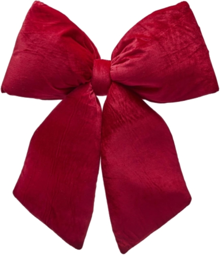 Декор бант оксамитовий червоний висота 63см, Enzo De Gasperi (EDG Italy) 81891 / Новорічний декор