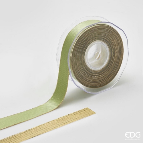 Лента зеленая 25мм в рулоне, Enzo De Gasperi (EDG Italy) 89338 / Новогодний декор № 2