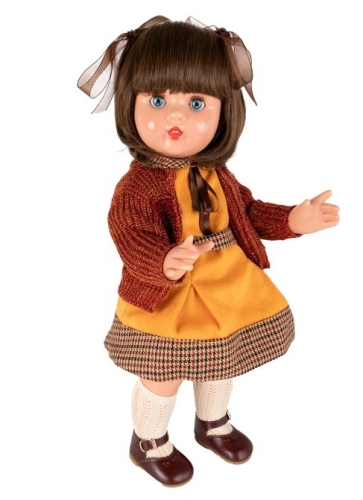 Doll in an orange dress, Mariquita Perez (00339) / Dolls