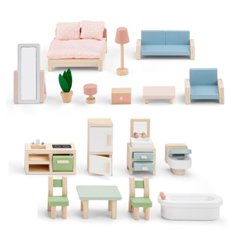 Dollhouse with furniture New Classic Toys (07307) / Doll House № 7 Kids Republic Dollhouse with furniture New Classic Toys (07307) / Doll House № 7