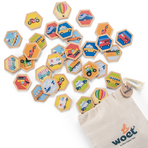 The Kid game developing memory Transport, New Classic Toys, wooden, art. 10831 / Educational Toys