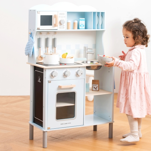 Toy kitchen Modern with electric stove, blue, New Classic Toys, 11065 from 3+ years / Play Sets № 8