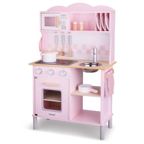Kid play kitchen New Classic Toys, Modern series, pink / Play Sets № 3 Kids Republic Kid play kitchen New Classic Toys, Modern series, pink / Play Sets № 3