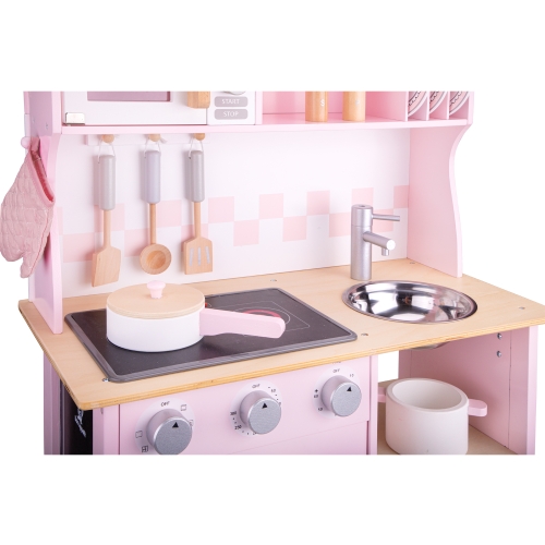 Kid play kitchen New Classic Toys, Modern series, pink / Play Sets № 5 Kids Republic Kid play kitchen New Classic Toys, Modern series, pink / Play Sets № 5