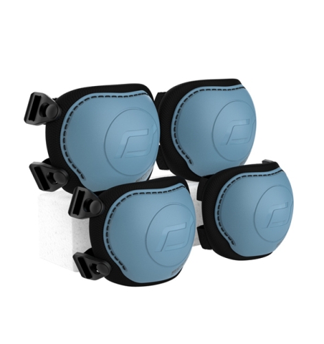 Комплект защитный детский Scoot and Ride, серо-синий, для ребенка XXS, до 25 кг, Globber (00157) / Шлемы и перчатки