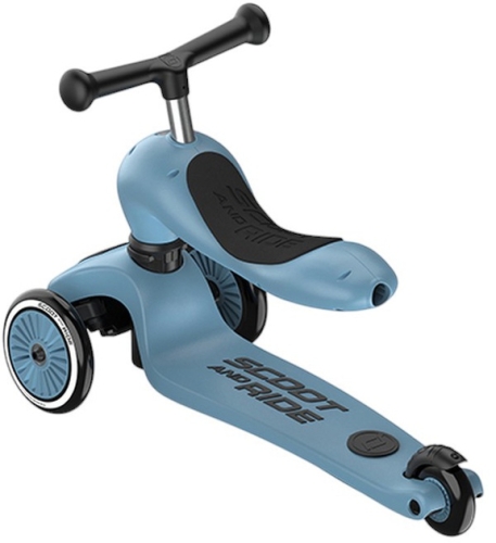 Scooter Scoot and Ride series Highwaykick-1 Push and Go gray-blue, up to 5 years, Globber (00713) / Balance Bikes № 5