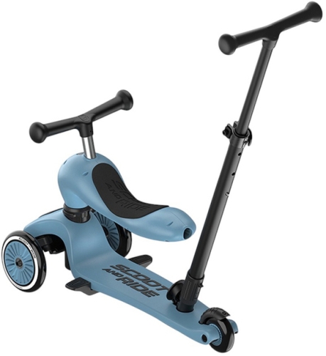 Scooter Scoot and Ride series Highwaykick-1 Push and Go gray-blue, up to 5 years, Globber (00713) / Balance Bikes № 7