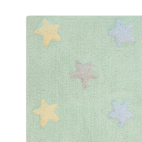 Rug for nursery Lorena Canals™ Tricolor Star Soft/Mint, 120x160 cm / Nursery Rugs № 8 Kids Republic Rug for nursery Lorena Canals™ Tricolor Star Soft/Mint, 120x160 cm / Nursery Rugs № 8