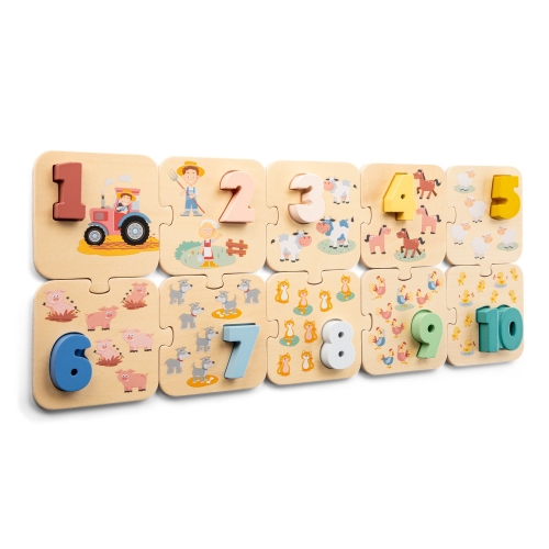 Іграшковий набір Пазл Ферма з цифрами, New Classic Toys (05181) / Пазли Kids Republic Іграшковий набір Пазл Ферма з цифрами, New Classic Toys (05181) / Пазли