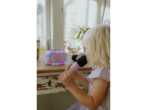 Караоке с подсветкой и двумя микрофонами, фиолетовый, Lalarma (26682) / Караоке микрофоны № 7