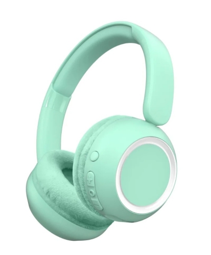 Беспроводные наушники с подсветкой для детей, мятного цвета, Lalarma (26712) / Наушники