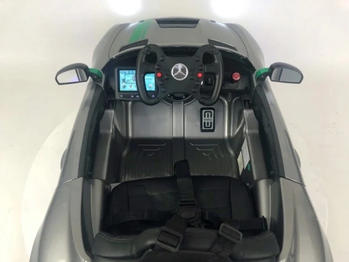 Детский электрический игрушечный автомобиль Mercedes-Benz GT4 AMG серого цвета, ROLLZONE (64181) / Электромобили № 7