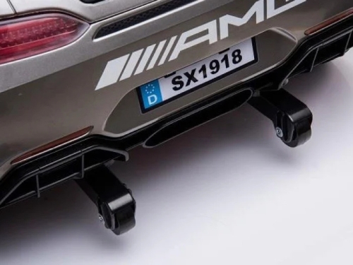 Детский электрический игрушечный автомобиль Mercedes-Benz GT4 AMG серого цвета, ROLLZONE (64181) / Электромобили № 9