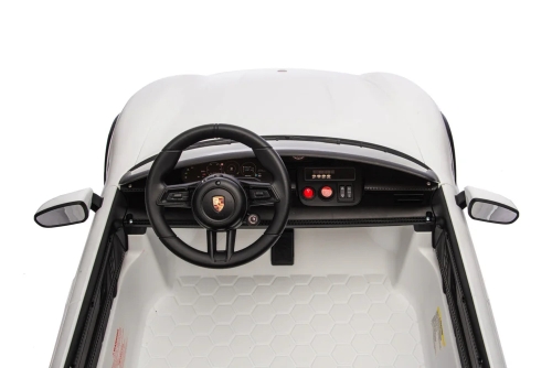 Детский электрический игрушечный автомобиль Porsche Taycan Turbo S двухместный белый, ROLLZONE (48393) / Электромобили № 8