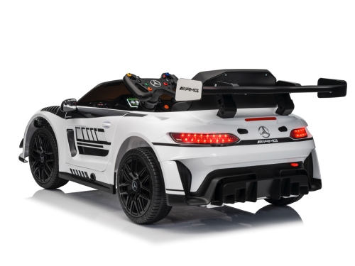 Детский электрический игрушечный автомобиль Mercedes-Benz GT3 AMG белого цвета, ROLLZONE (93903) / Электромобили № 5