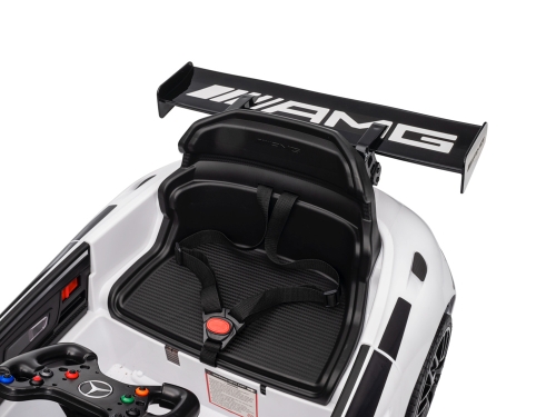 Детский электрический игрушечный автомобиль Mercedes-Benz GT3 AMG белого цвета, ROLLZONE (93903) / Электромобили № 7