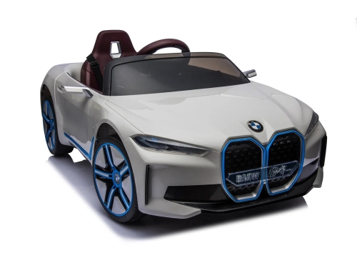 Детский электрический игрушечный автомобиль BMW i4 белого цвета, ROLLZONE (38667) / Электромобили № 2
