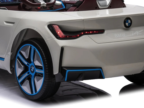 Детский электрический игрушечный автомобиль BMW i4 белого цвета, ROLLZONE (38667) / Электромобили № 8