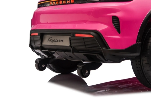 Детский электрический игрушечный автомобиль Porsche Taycan Turbo S двухместный, розовый, ROLLZONE (78960) / Электромобили № 11