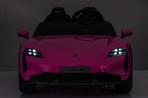 Детский электрический игрушечный автомобиль Porsche Taycan Turbo S двухместный, розовый, ROLLZONE (78960) / Электромобили № 12