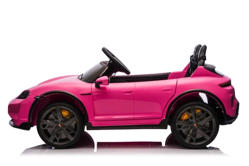 Детский электрический игрушечный автомобиль Porsche Taycan Turbo S двухместный, розовый, ROLLZONE (78960) / Электромобили № 5