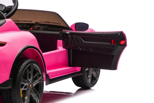 Детский электрический игрушечный автомобиль Porsche Taycan Turbo S двухместный, розовый, ROLLZONE (78960) / Электромобили № 8