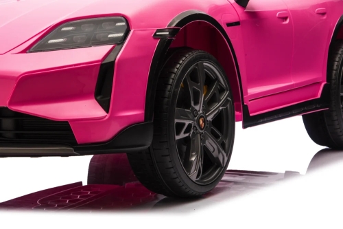 Детский электрический игрушечный автомобиль Porsche Taycan Turbo S двухместный, розовый, ROLLZONE (78960) / Электромобили № 10