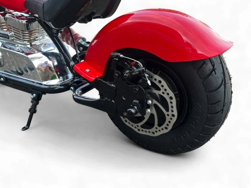 Детский электрический игрушечный мотоцикл Чоппер, красный, ROLLZONE (86419) / Электромобили № 8