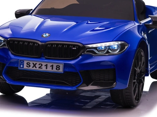 Детский электрический игрушечный автомобиль BMW M5 синего цвета, ROLLZONE (37502) / Электромобили № 8