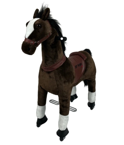 Игрушечная лошадка на колесах, коричневая, ROLLZONE (80289) / Каталки Kids Republic Игрушечная лошадка на колесах, коричневая, ROLLZONE (80289) / Каталки