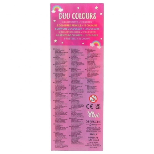 A set of colored double-sided pencils Ylvi, Depesche (6243) / Stationery № 3 Kids Republic A set of colored double-sided pencils Ylvi, Depesche (6243) / Stationery № 3