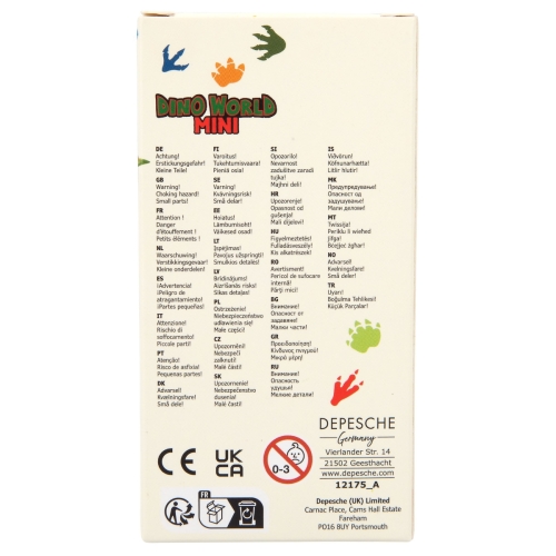 Set of colored chalk Mini Dino, Depesche (12175) / Stationery № 6 Kids Republic Set of colored chalk Mini Dino, Depesche (12175) / Stationery № 6