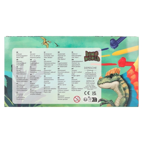 Набір кольорової крейди Dino World, Depesche (12177) / Малювання № 6 Kids Republic Набір кольорової крейди Dino World, Depesche (12177) / Малювання № 6
