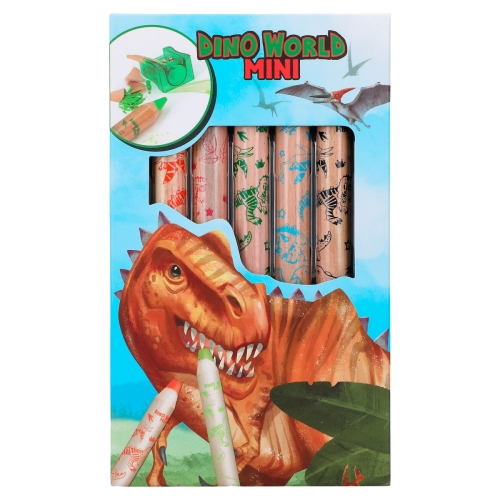 A set of colored mini pencils with a chin Dino World, Depesche (12180) / Drawing № 2 Kids Republic A set of colored mini pencils with a chin Dino World, Depesche (12180) / Drawing № 2