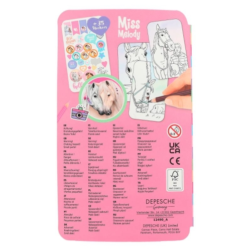 Раскраска Miss Melody, Depesche (12490) / Рисование № 6 Kids Republic Раскраска Miss Melody, Depesche (12490) / Рисование № 6