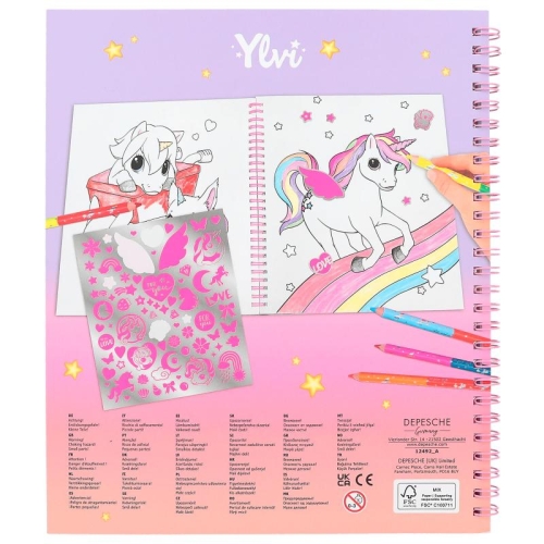 Glitter coloring page Ylvi Unicorn, Depesche (12492) / Drawing № 8 Kids Republic Glitter coloring page Ylvi Unicorn, Depesche (12492) / Drawing № 8