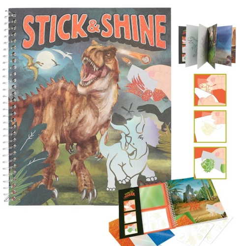 Dino World Stick and Shine Art Album, Depesche (54566) / Reading and Creativity Kids Republic Dino World Stick and Shine Art Album, Depesche (54566) / Reading and Creativity