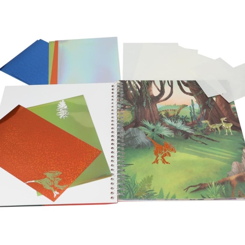 Dino World Stick and Shine Art Album, Depesche (54566) / Reading and Creativity № 4 Kids Republic Dino World Stick and Shine Art Album, Depesche (54566) / Reading and Creativity № 4
