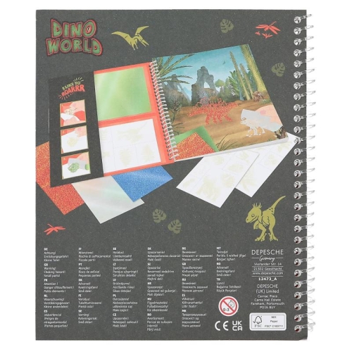Dino World Stick and Shine Art Album, Depesche (54566) / Reading and Creativity № 6 Kids Republic Dino World Stick and Shine Art Album, Depesche (54566) / Reading and Creativity № 6